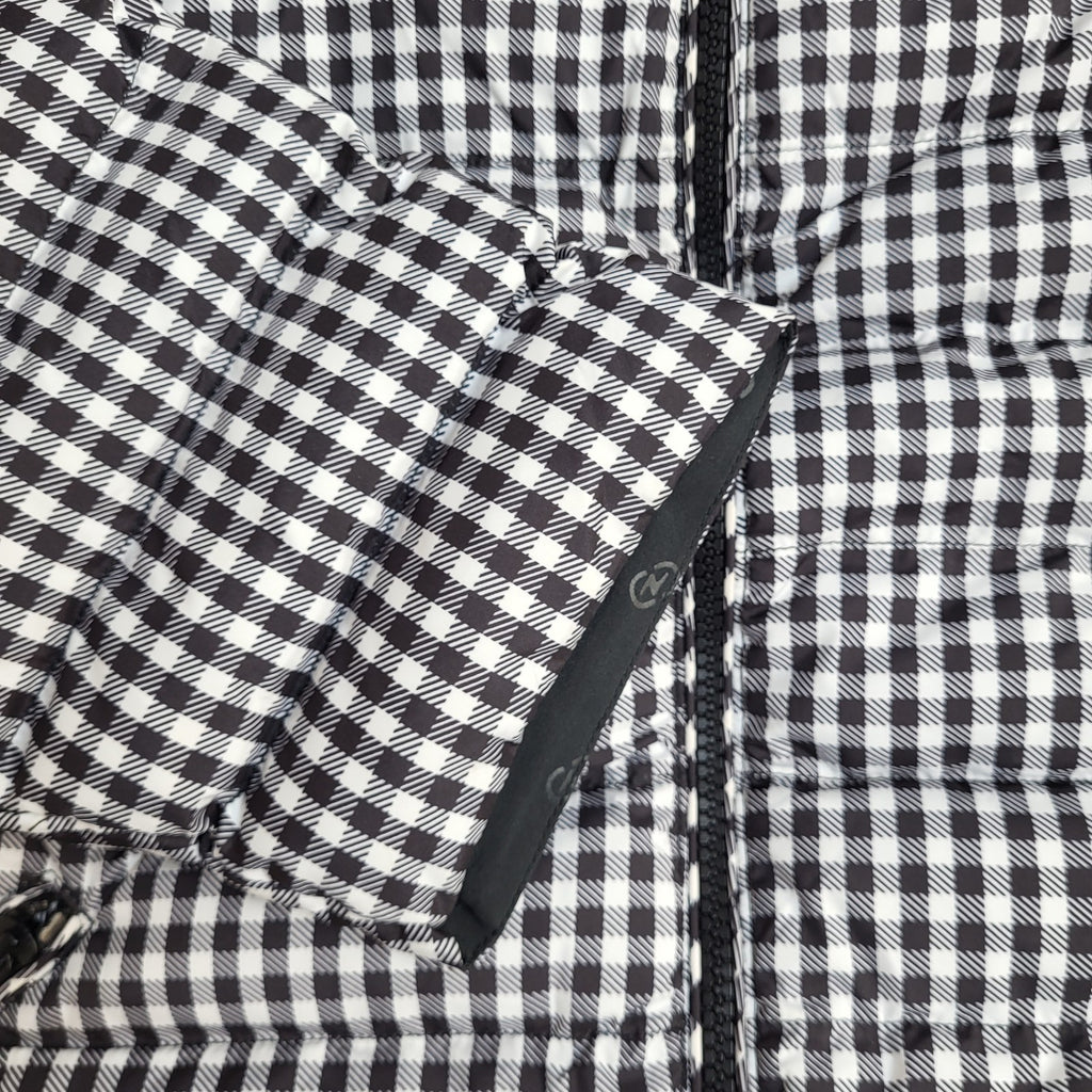 Thermolactyl Jacket Y2k Black & White Check Zipped Uk Women's Size 4XL