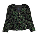 Sixth Sense Vintage 90's Black Green Floral Button Front Jacket Womens UK 14