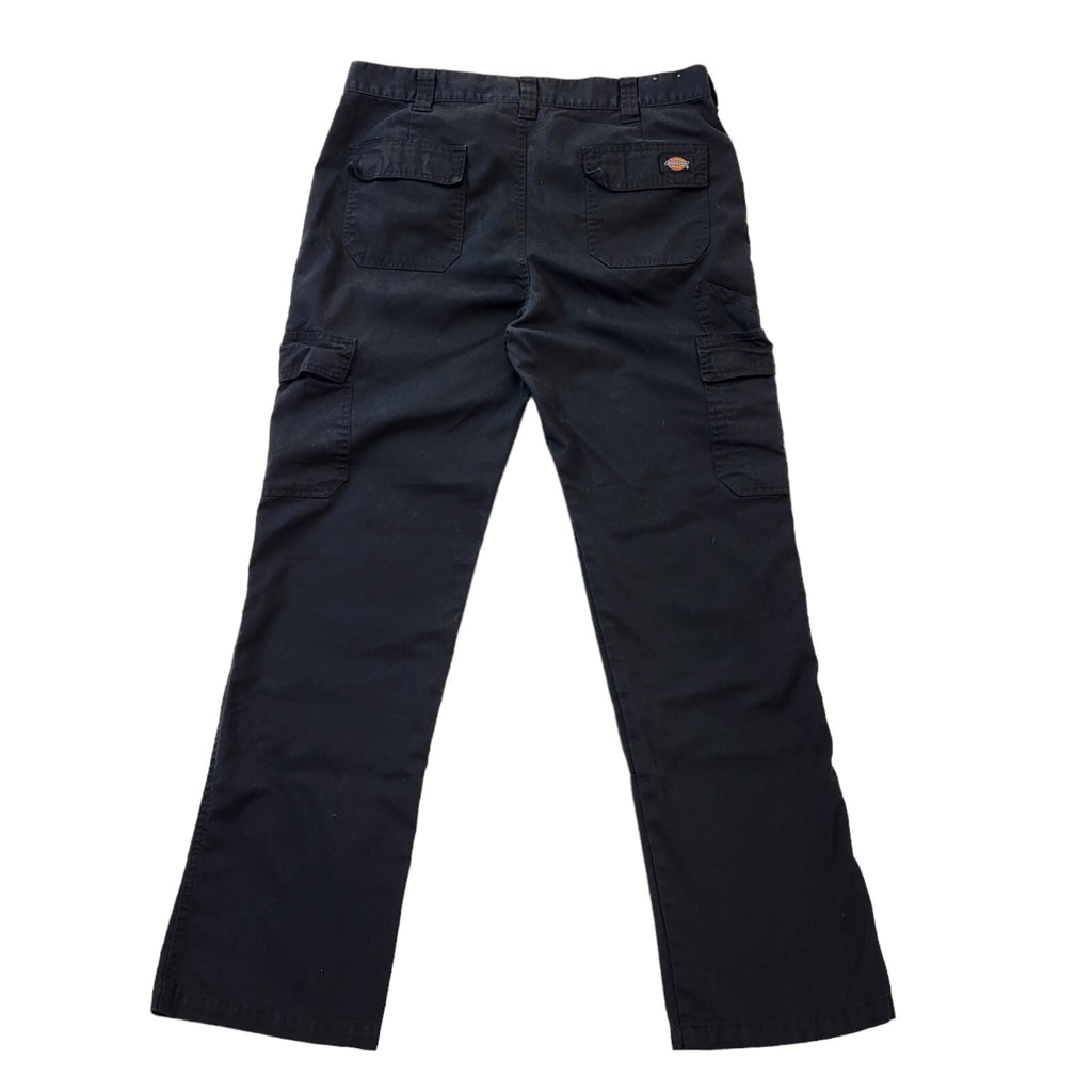 Dickies Black Workwear Straight Leg Cargo Trousers Men's Size XL W36 L32