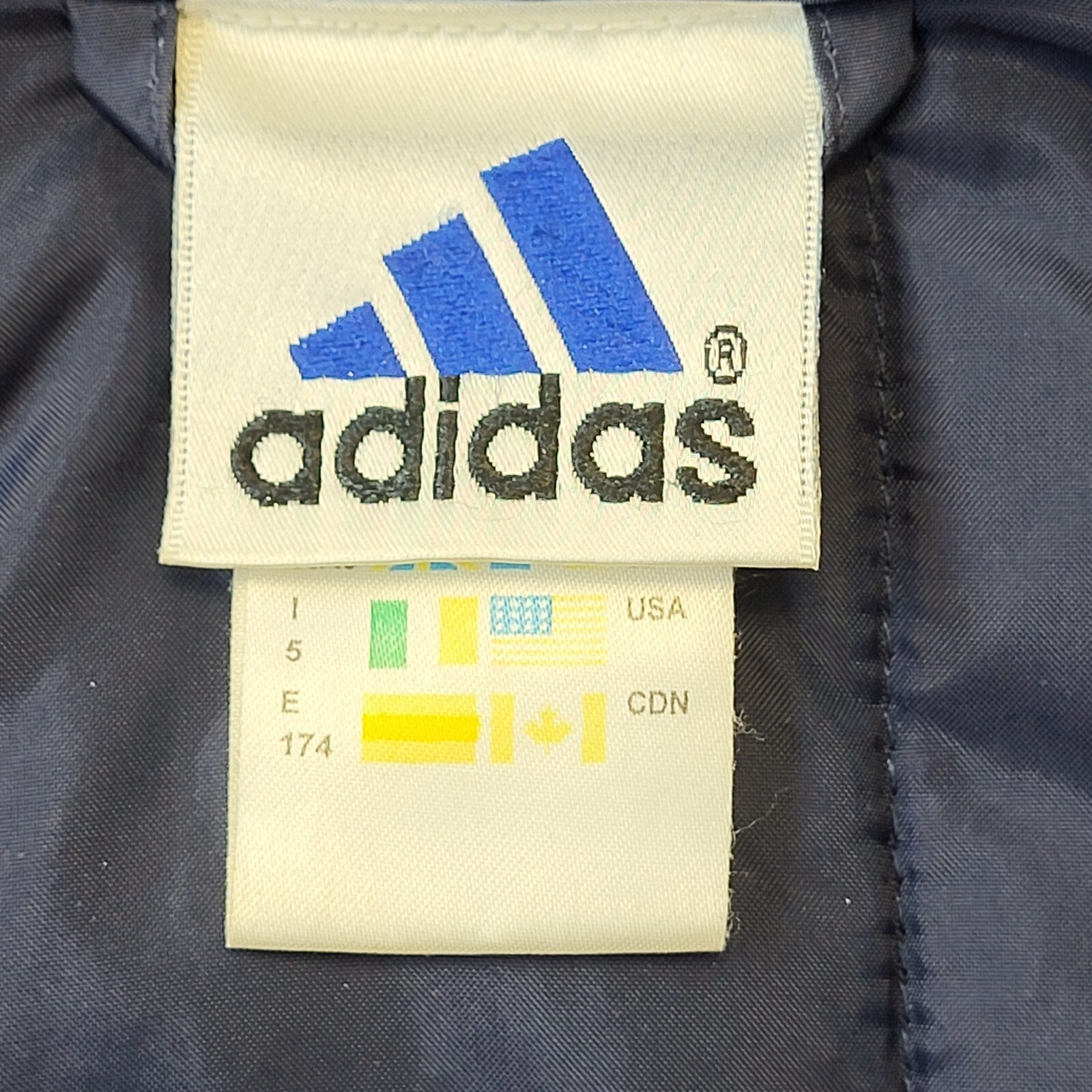 Adidas 90s Vintage Navy Blue Zipped Sports Jacket Men's Size Medium