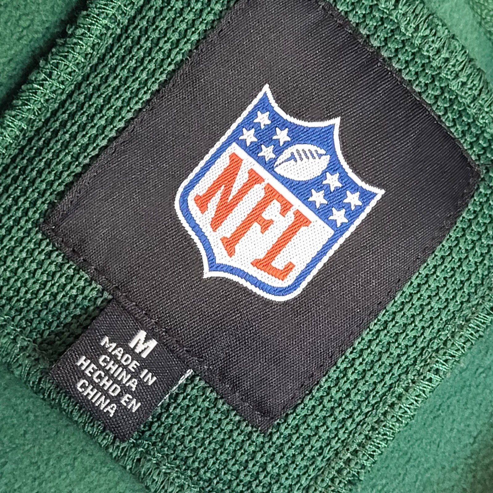 NFL Green Bay Packers Green Full Zip Y2K Jacket UK Men's Size M