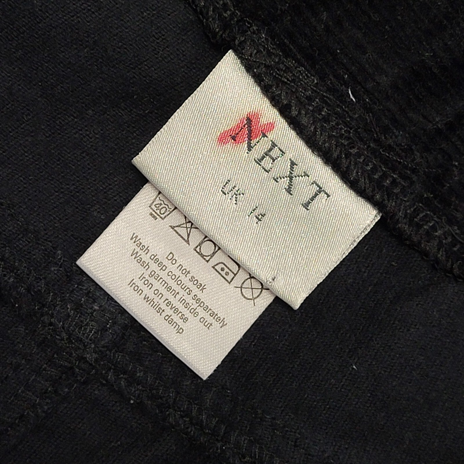 Next Vintage 90s Black Corduroy Long Skirt Womens UK Size 14 W32