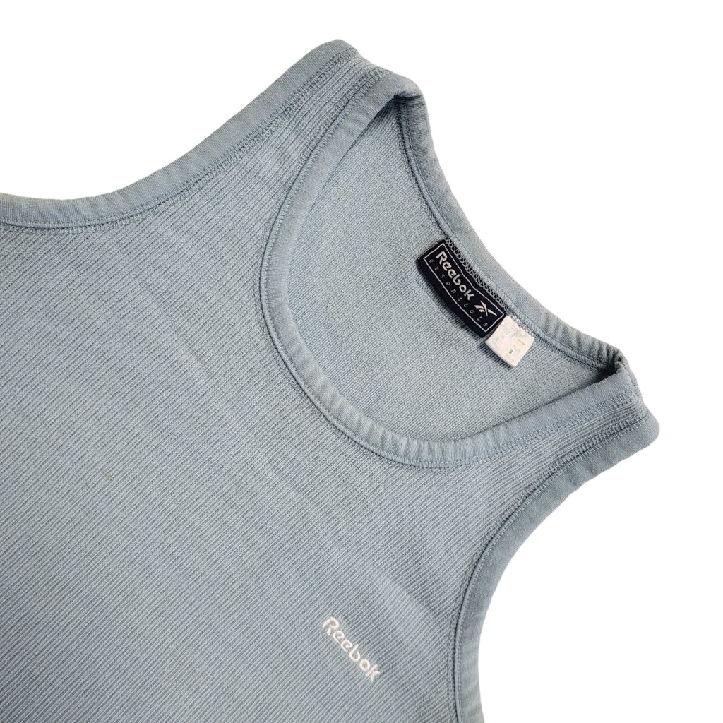 Reebok Vintage 90's Blue Sleeveless Tank Top Womens UK Size 14