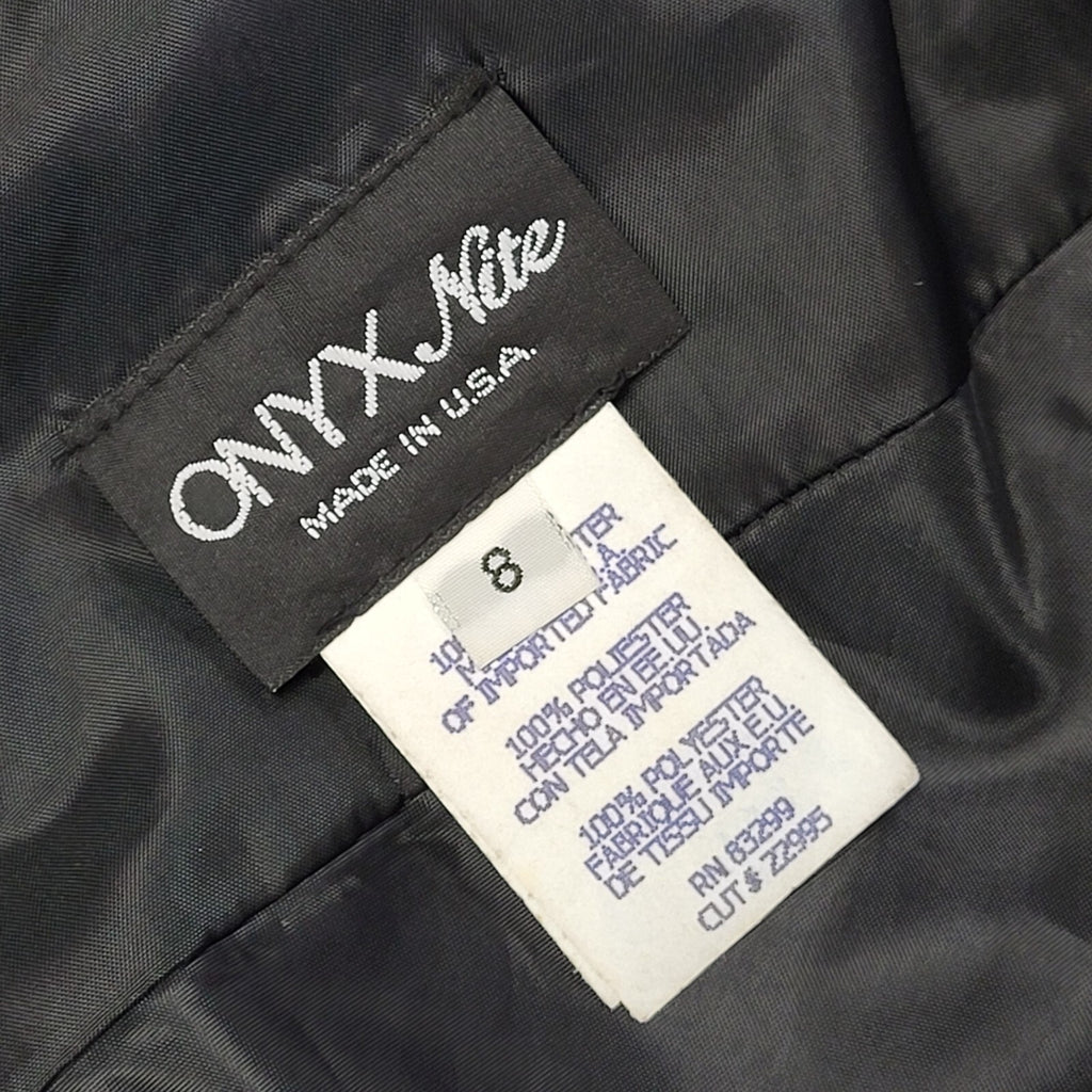 Onyx Nite Vintage 90s Black Evening Party Dress Uk Women's Size 8