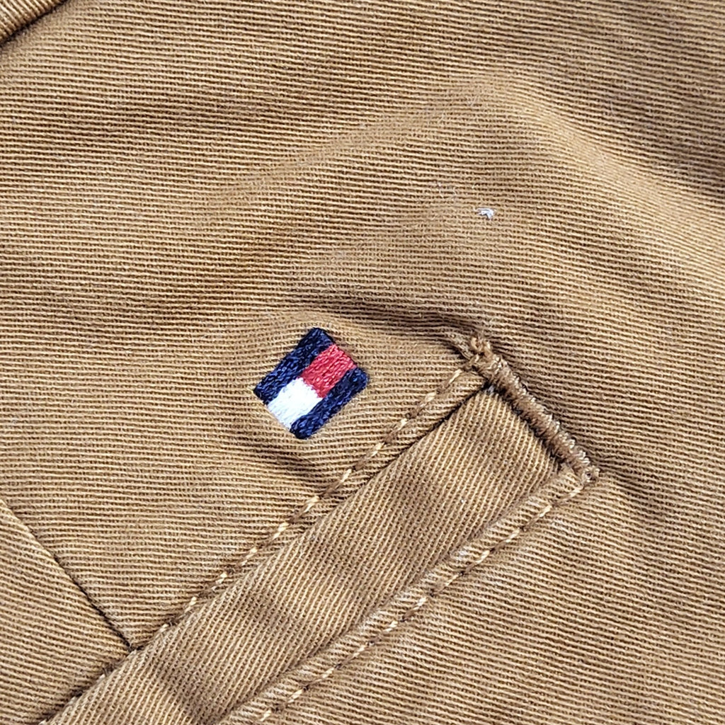 Tommy Hilfiger 90s Vintage Brown Straight Chino Trousers Uk Women's 14 W32 L30