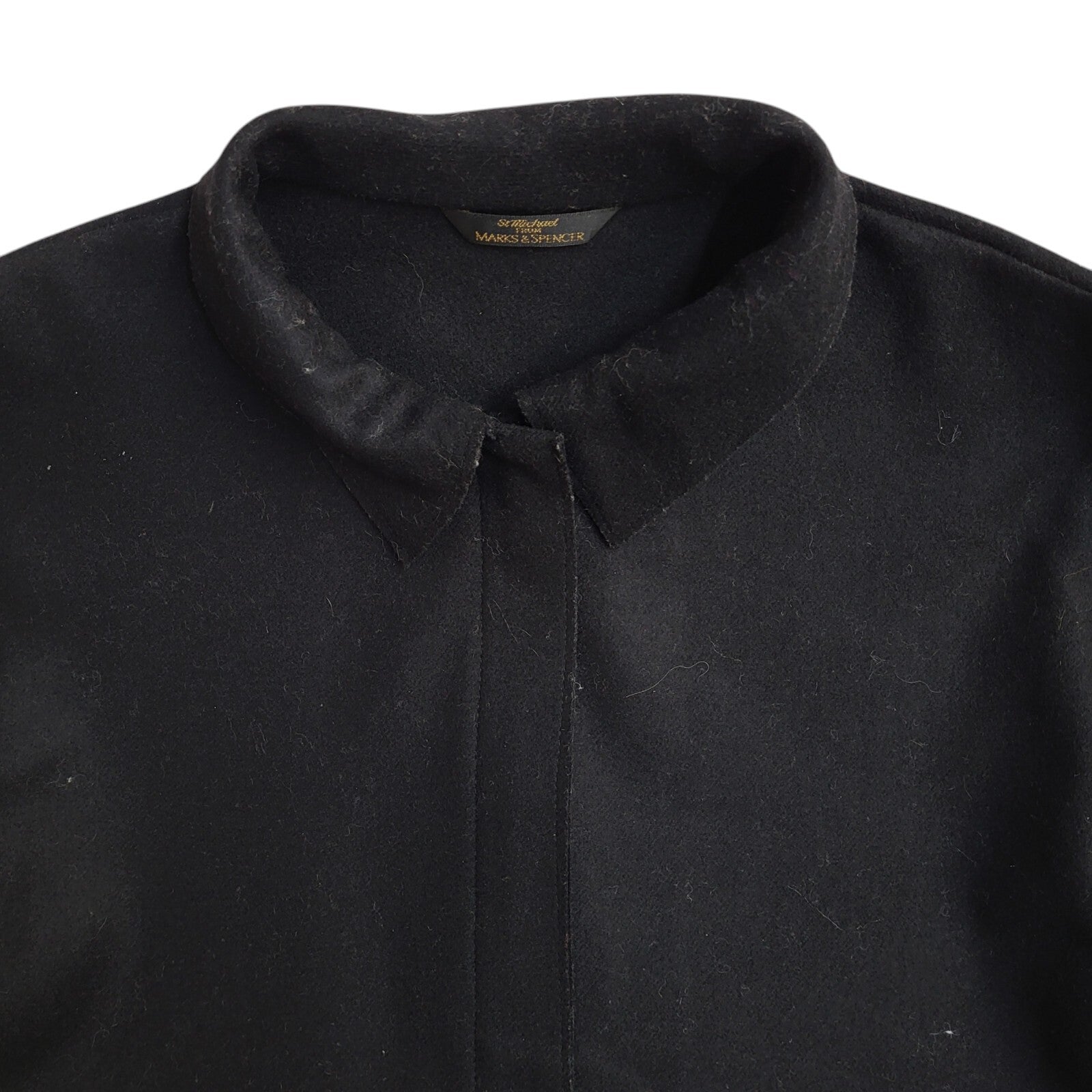 M&S St Michael Black 90s Zipped Jacket UK Women's Size 14