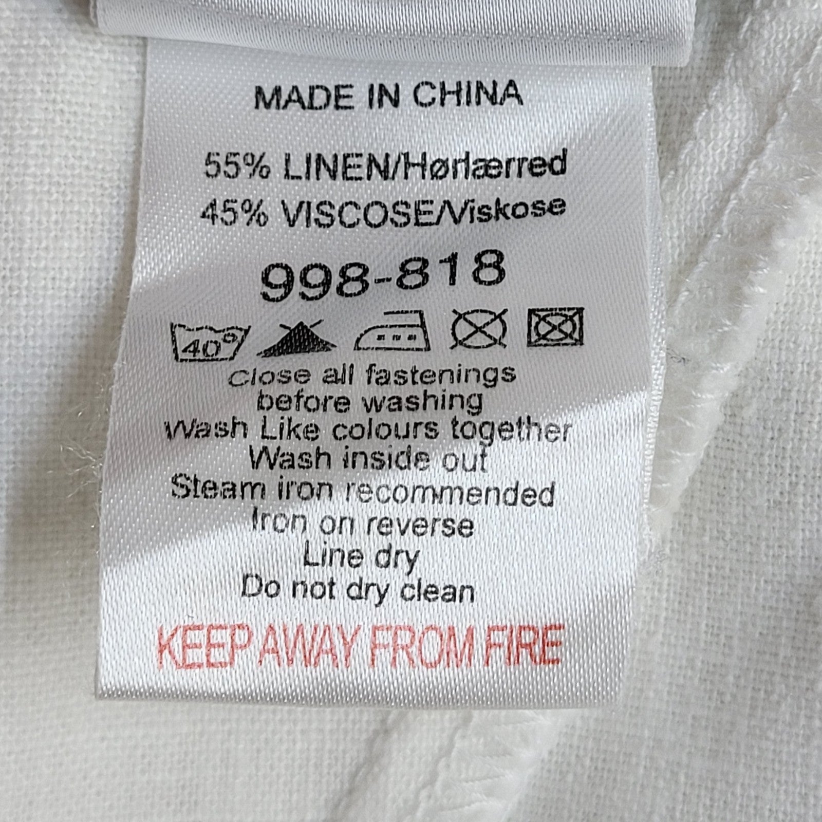 Next Y2K Skirt A-Line White Midi Linen Size XL 16 W34