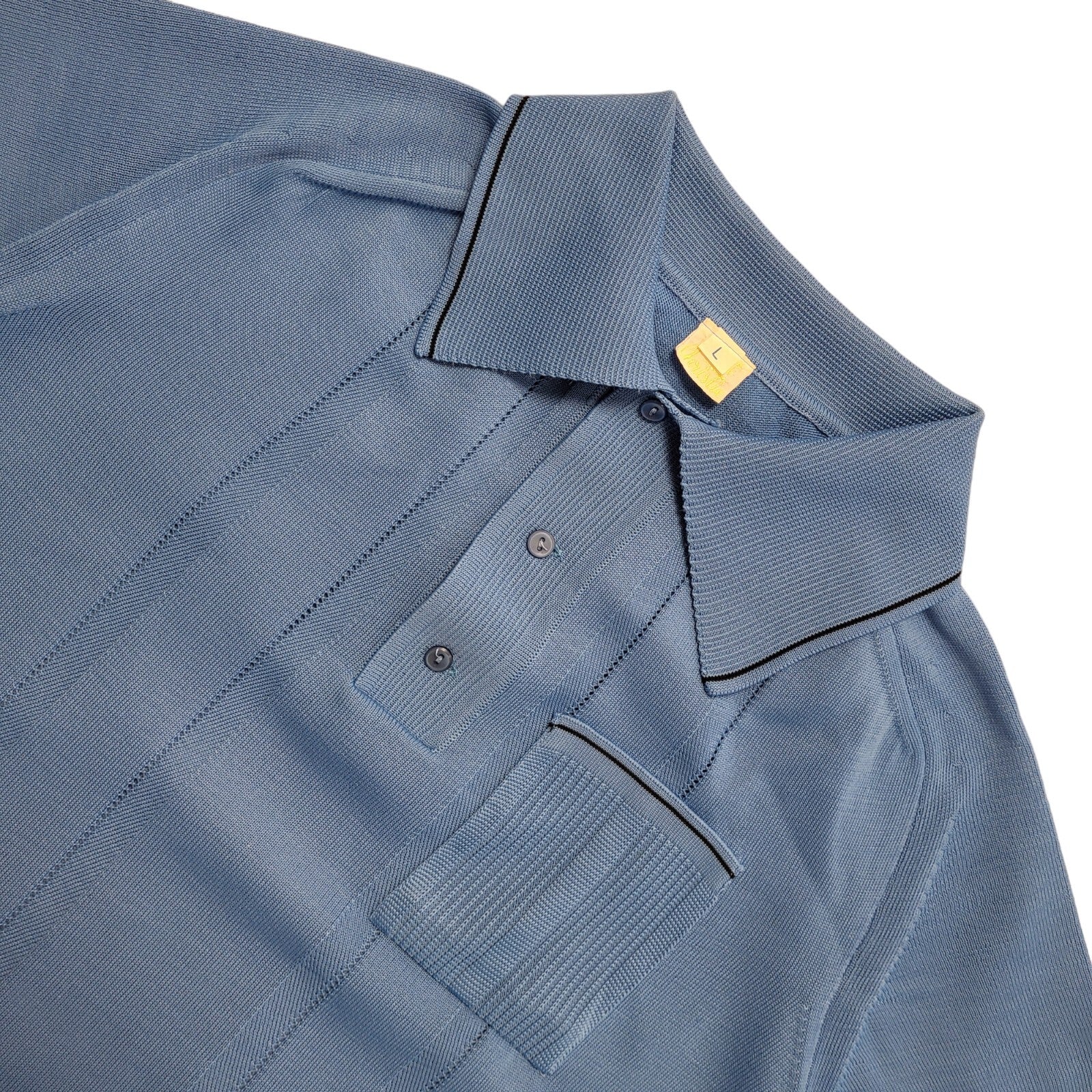 Count Christi Vintage 90's Blue Short Sleeve Polo Top Mens UK L
