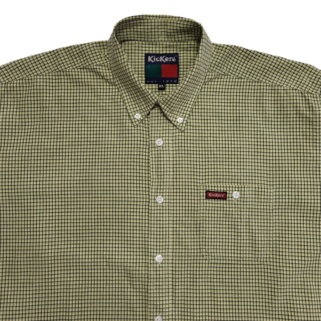 Kickers 90's Checked Long Sleeve Relaxed Fit Shirt Mens XL