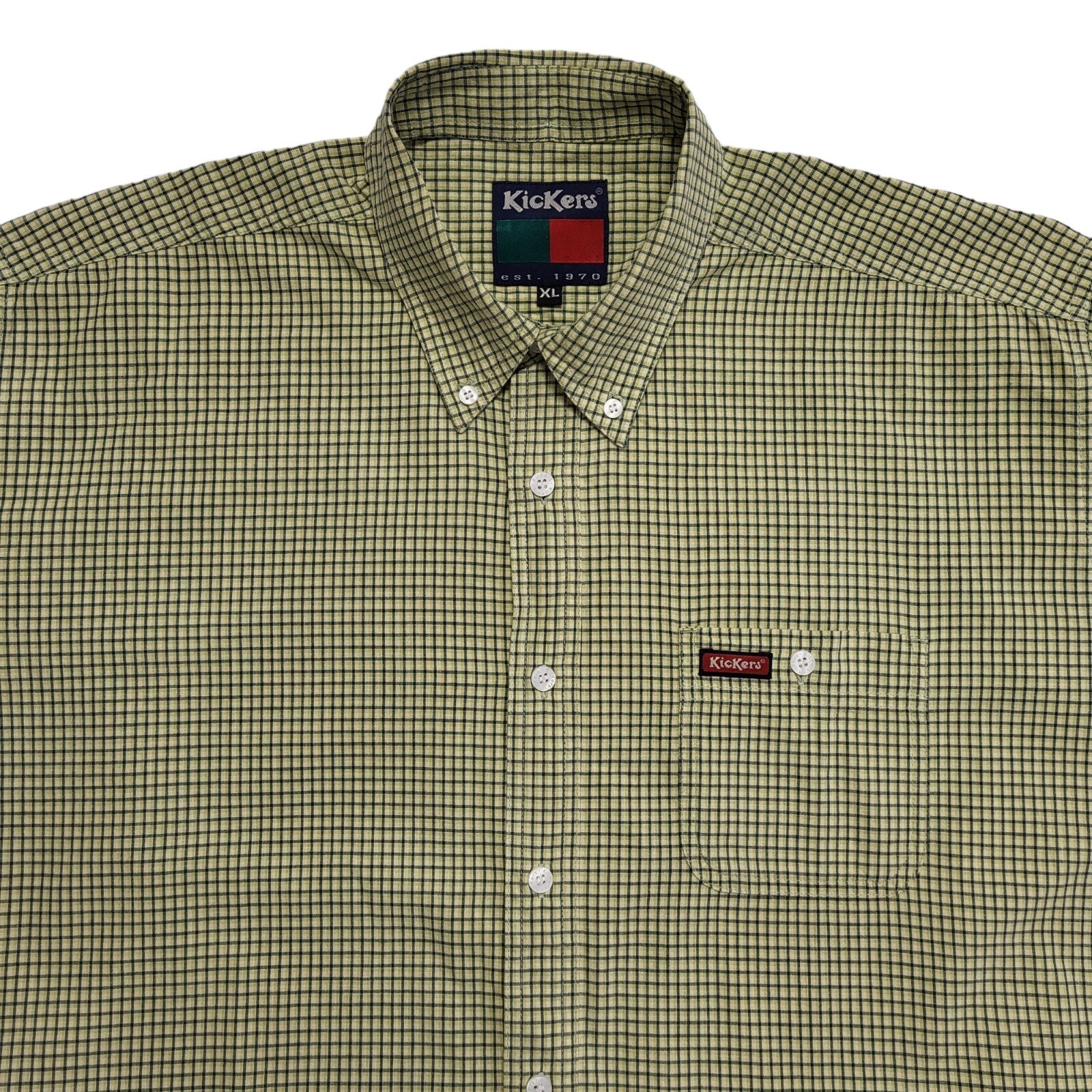 Kickers 90's Checked Long Sleeve Relaxed Fit Shirt Mens XL