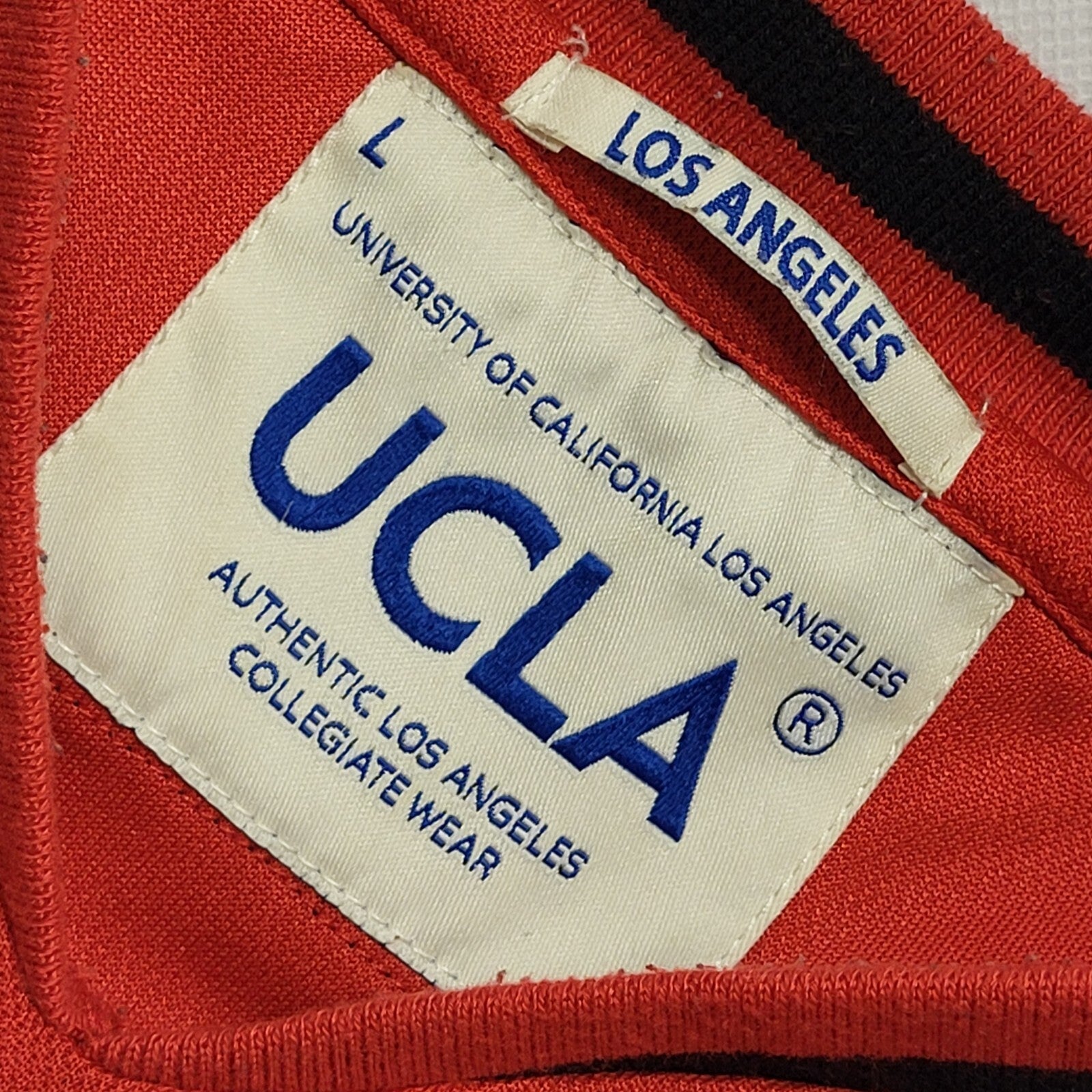 UCLA Vintage 90's Red, Black & White Long Sleeve College Jersey Mens UK L