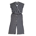Mama-Licious Navy Blue & White Striped Becky Jumpsuit BNWT Women's XL W32 L30