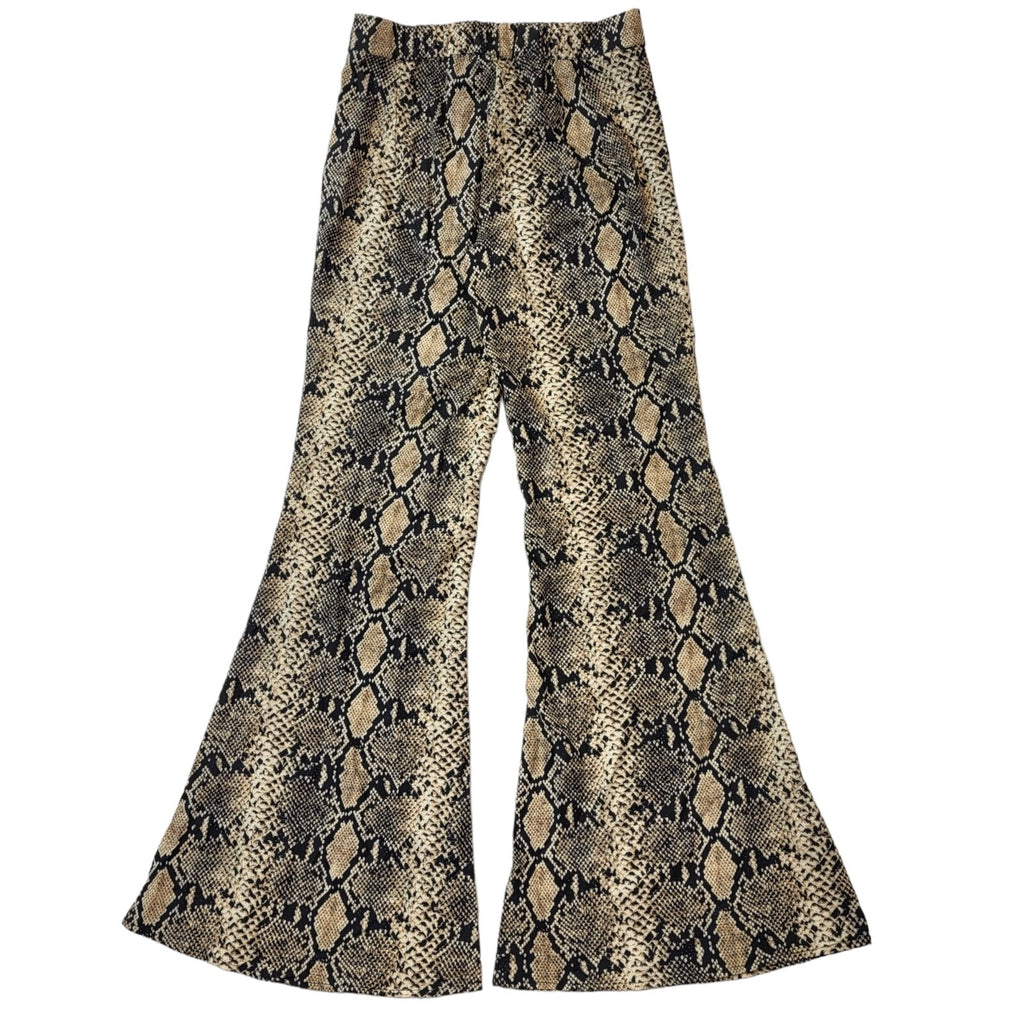 AX Paris Snake Print Flared Trousers Women's Size 8 W26 L32 BNWT