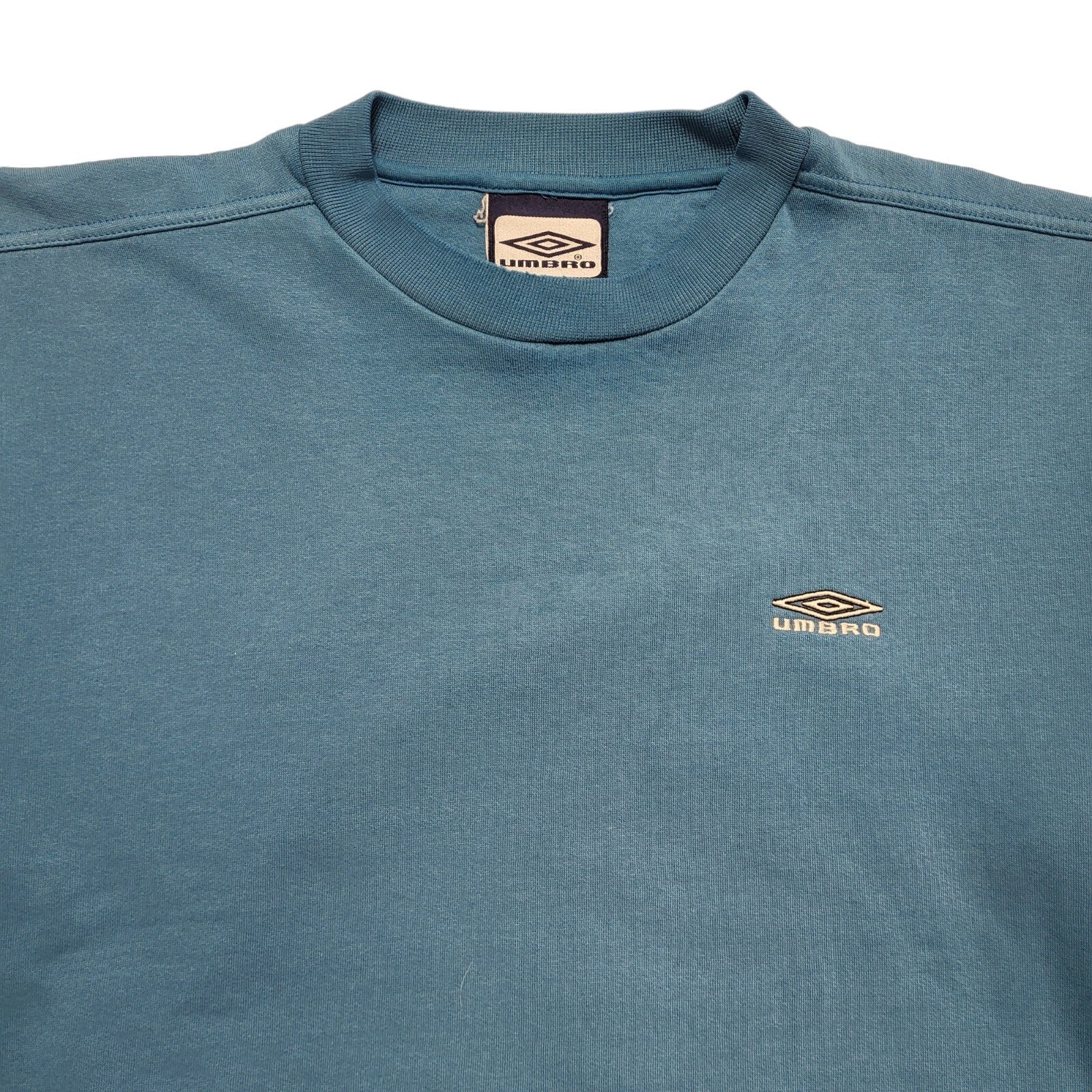 Umbro Vintage 90's Teale Blue Sports Sweatshirt Men's UK Size XL