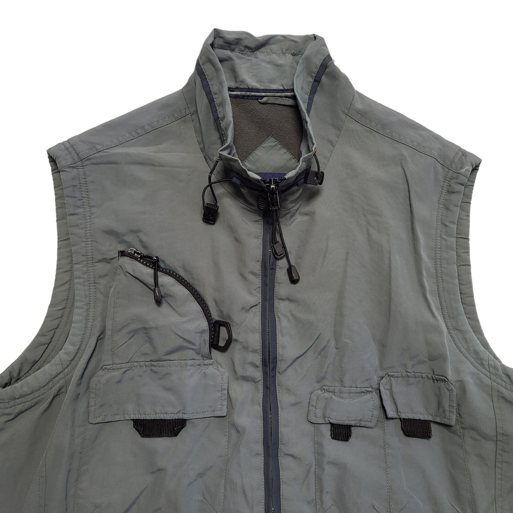 Dickies Green Sleeveless Y2k Zipped Gilet Uk Men's Size 2XL