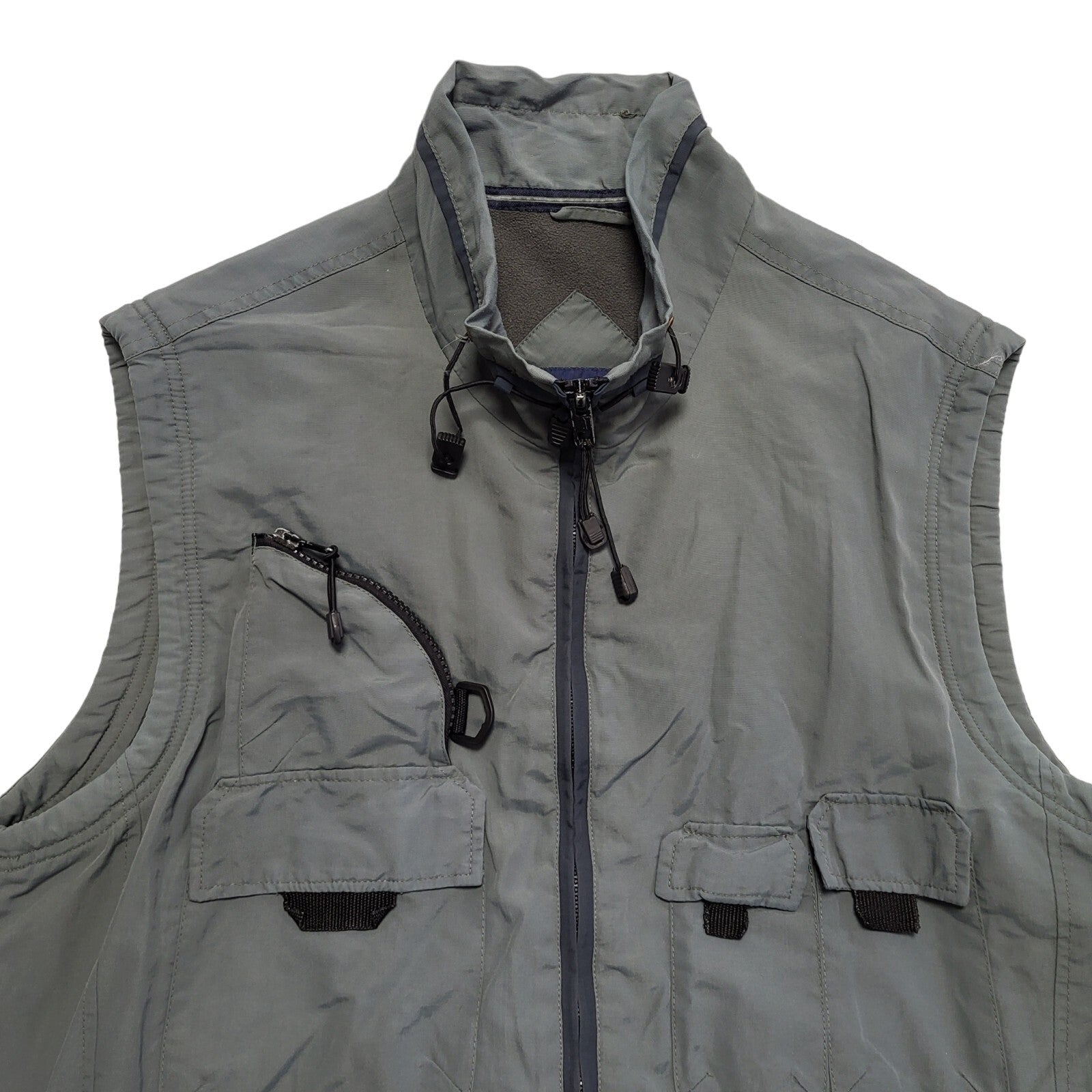 Dickies Green Sleeveless Y2k Zipped Gilet Uk Men's Size 2XL
