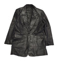 Leather Elements 90s Vintage Black Leather Button Jacket Uk Women's Size Medium