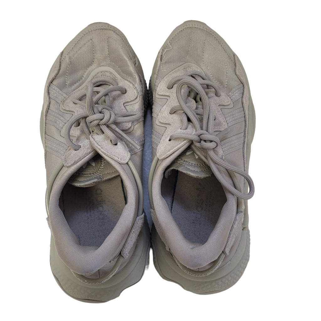 Adidas Ozweego Grey Canvas Lace-Up Sports Trainers Women's Uk 5.5