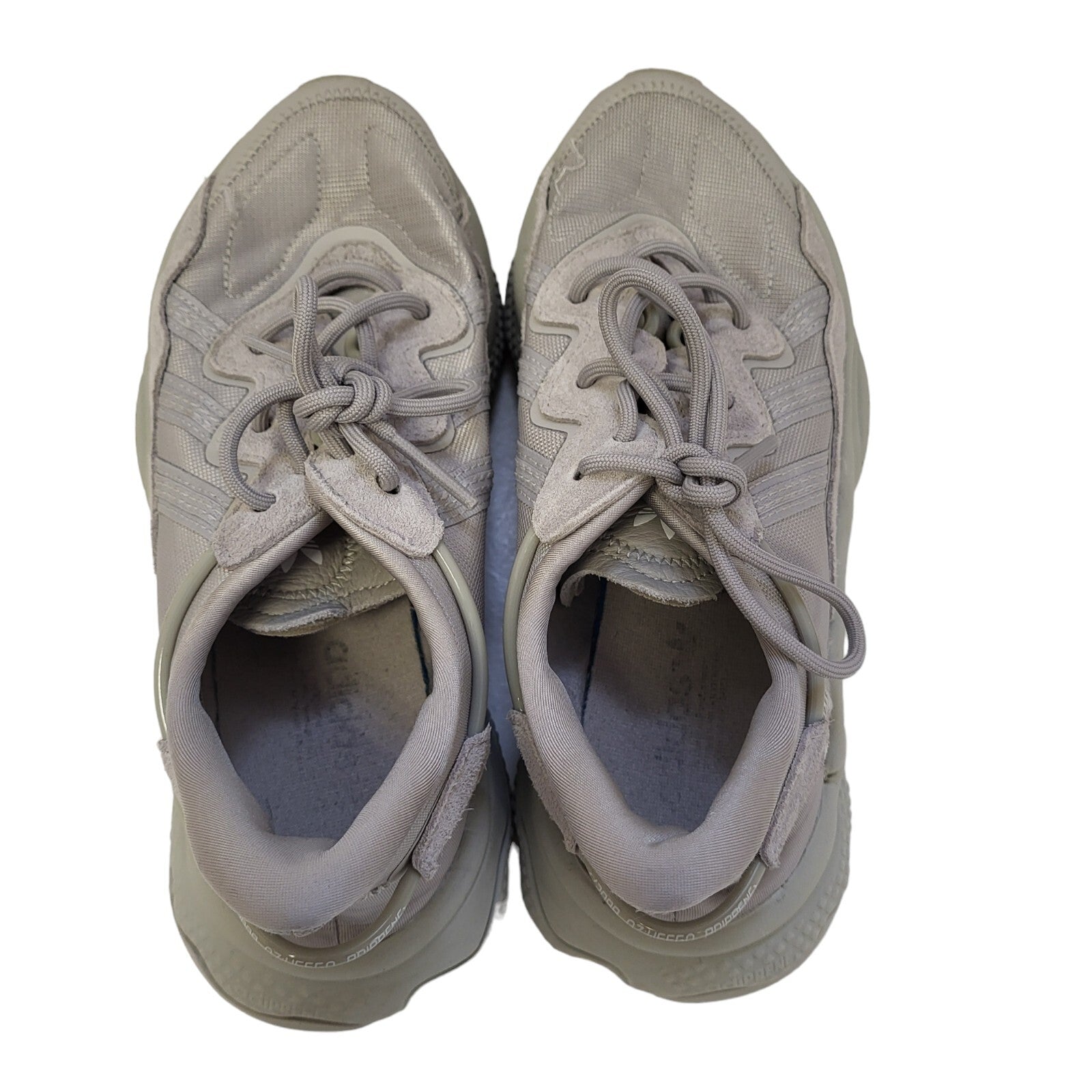 Adidas Ozweego Grey Canvas Lace-Up Sports Trainers Women's Uk 5.5