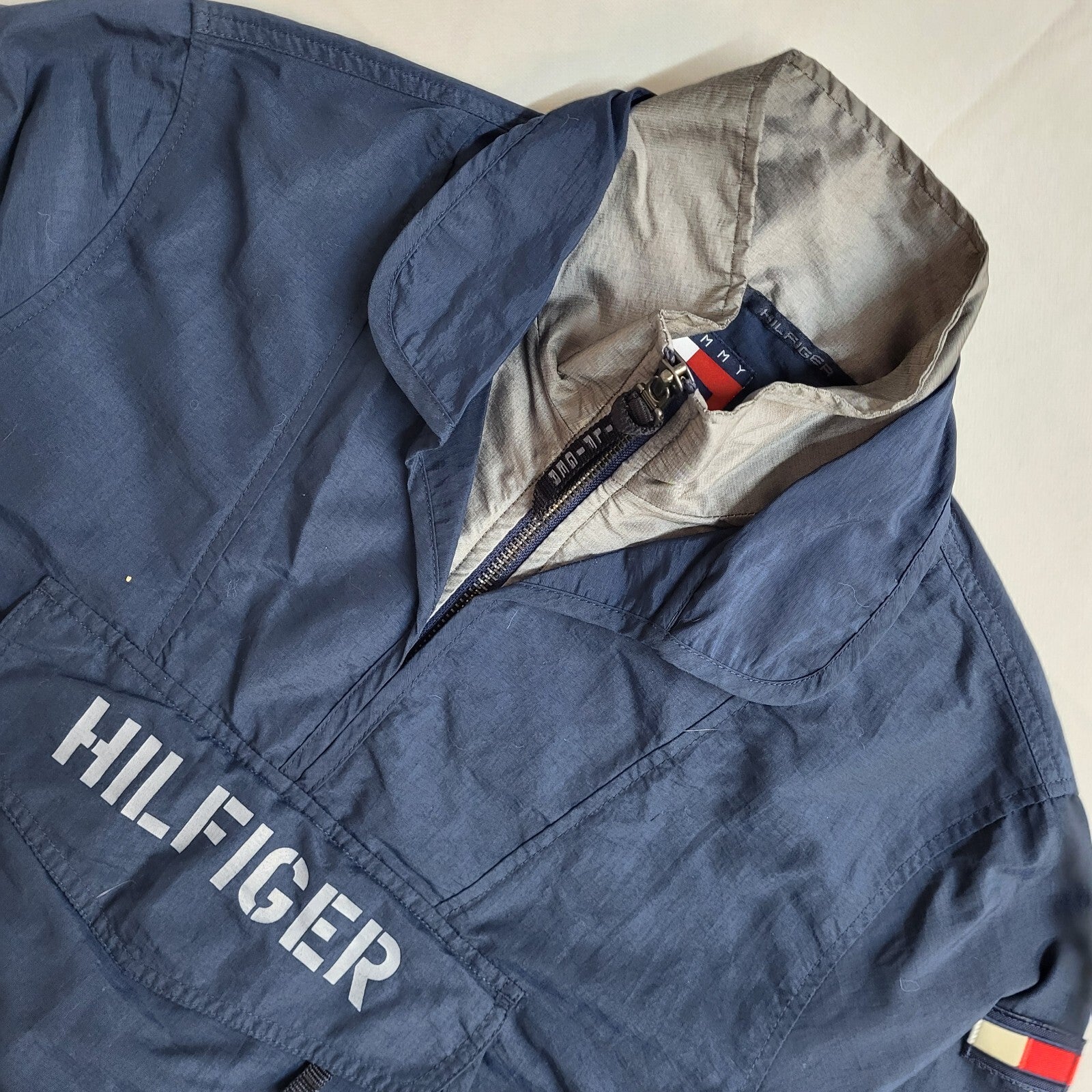 Tommy Hilfiger Navy Blue Y2k Pullover Jacket Uk Men's Size Small