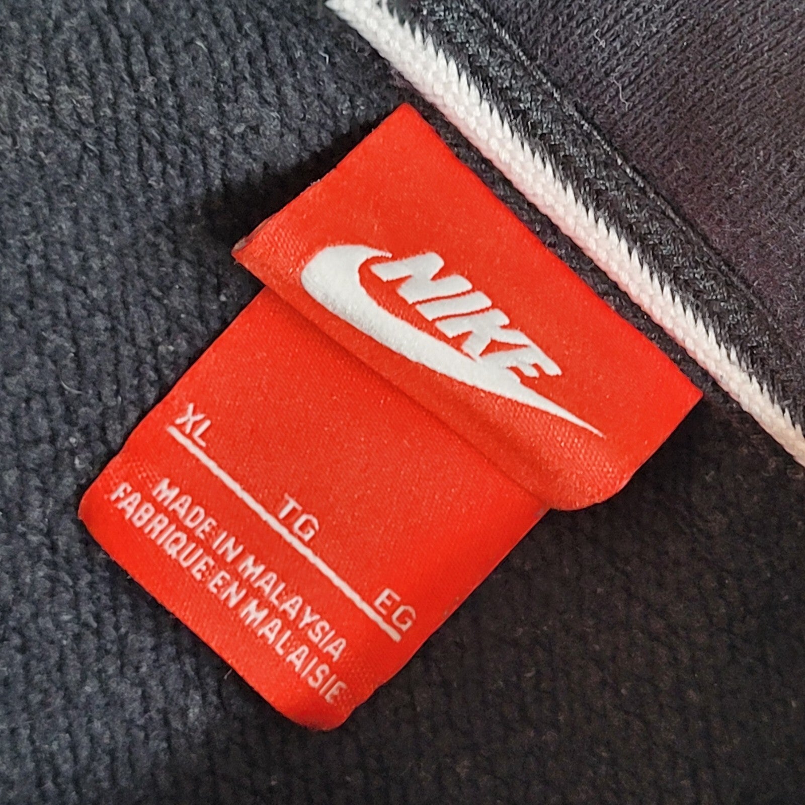 Nike Black Full Zip Sports Modern Tracksuit Top Jacket UK Men's Size XL