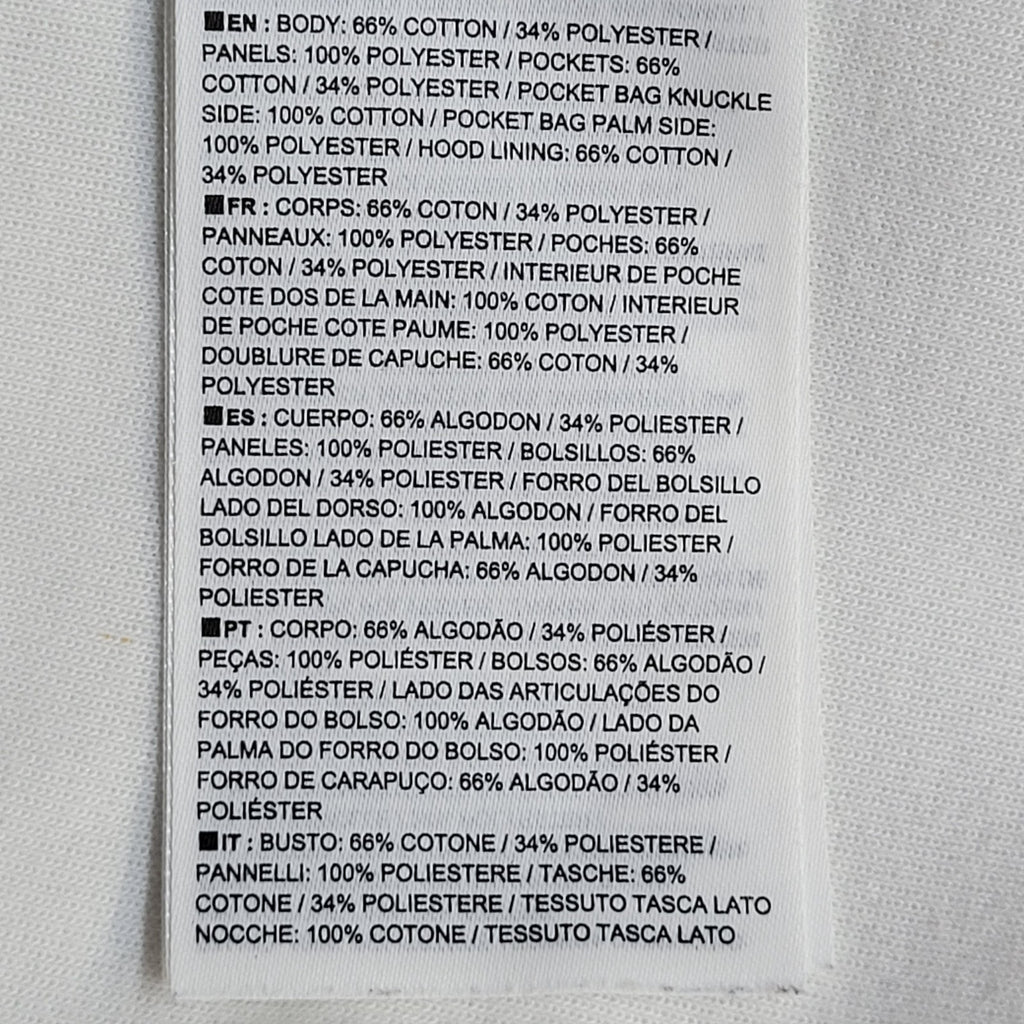 Nike White Black Y2K Full Zip Sports Mesh Underam Hoodie UK Men's Size L