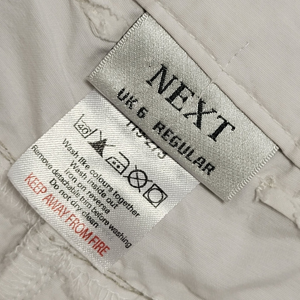 Next Vintage y2k  White Wide Leg Casual Trousers Uk Women's Size 6 W24-28 L30