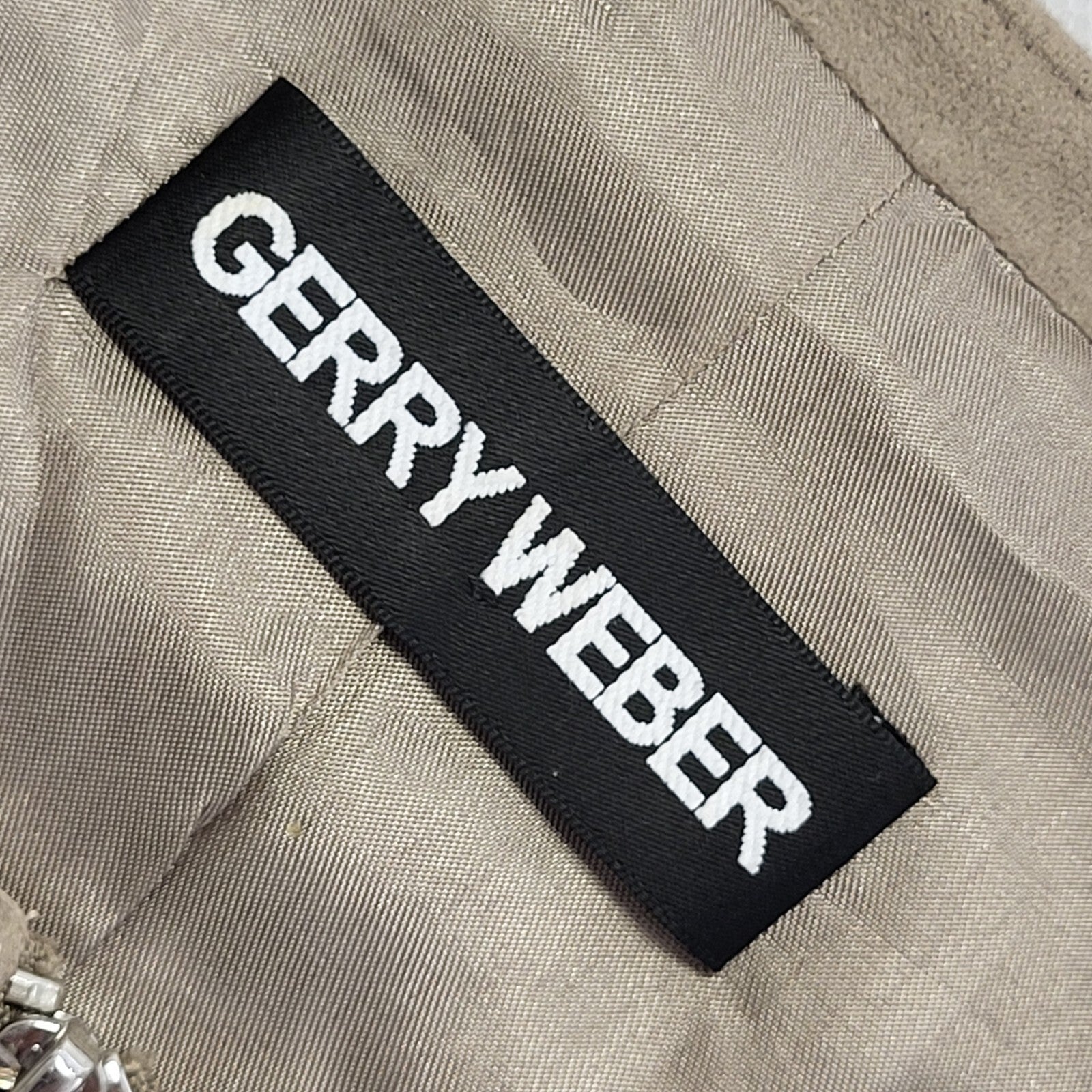 Gerry Weber Vintage Y2K Stone Faux Suede Jacket Uk Women's Size Small