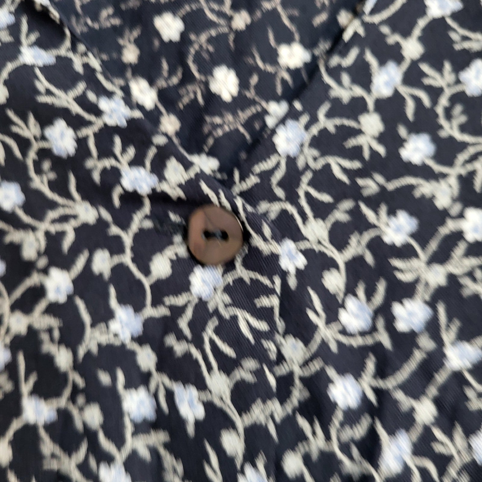 M & S Vintage Dress 90's Navy A-Line Buttoned Midi Dress Womens Uk 14