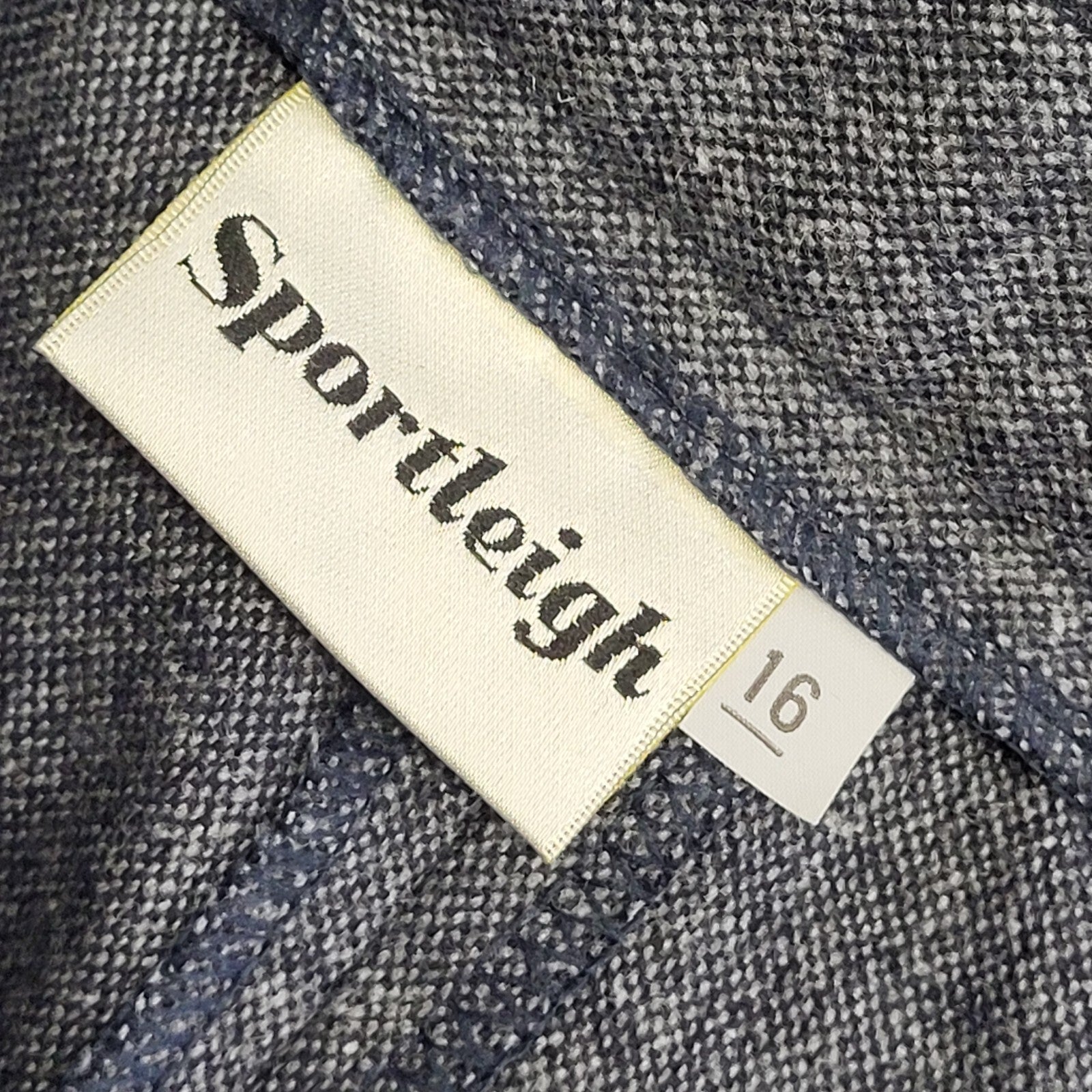 Sportleigh Vintage 90s Blue Donegal Tweed Trousers BNWT Womens Size 16 W32 L29