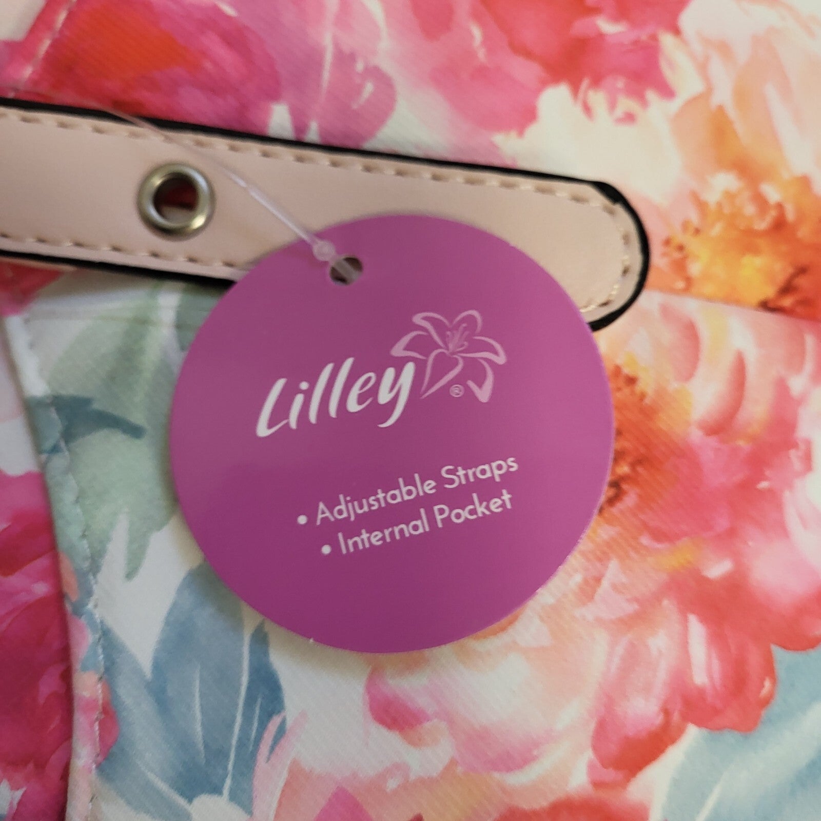 Lilley Floral Top Handle Shoulder Handbag Women's 16" x 11" BNWT