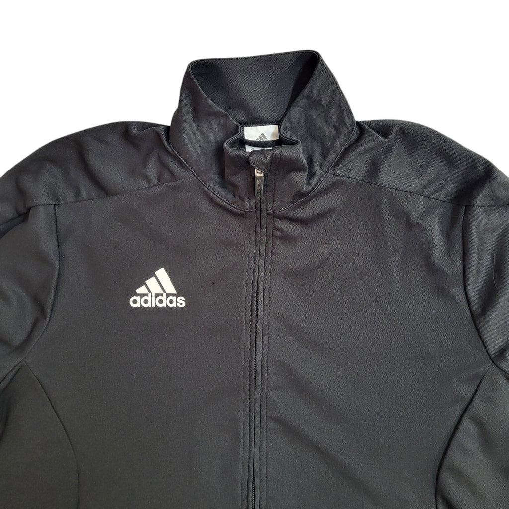 Adidas Black Full Zip Sports Modern Tracksuit Top Jacket UK Men's Size L
