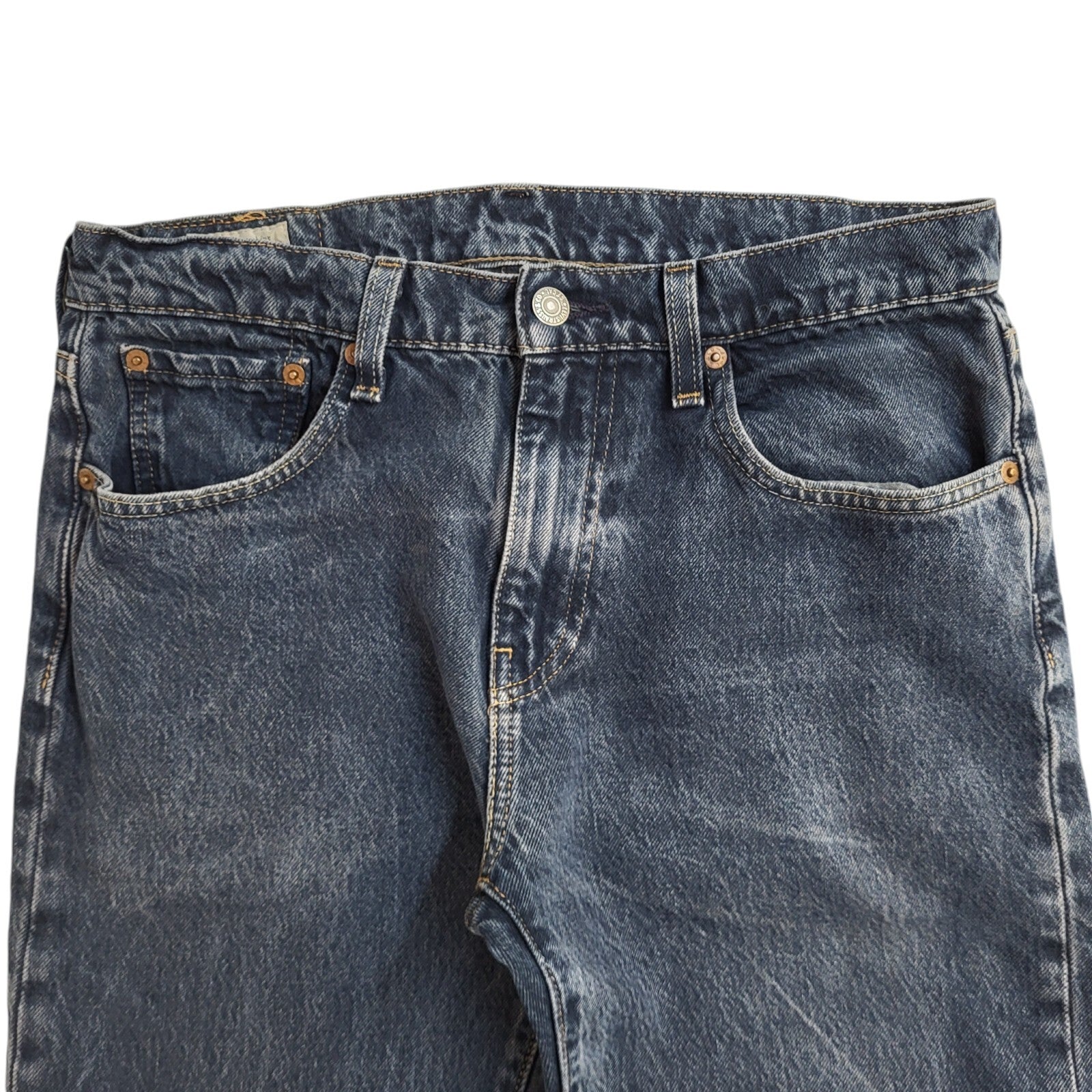 Levi's 90s Dark Blue Straight Leg Denim Jeans Uk Men's Size S W30 L32