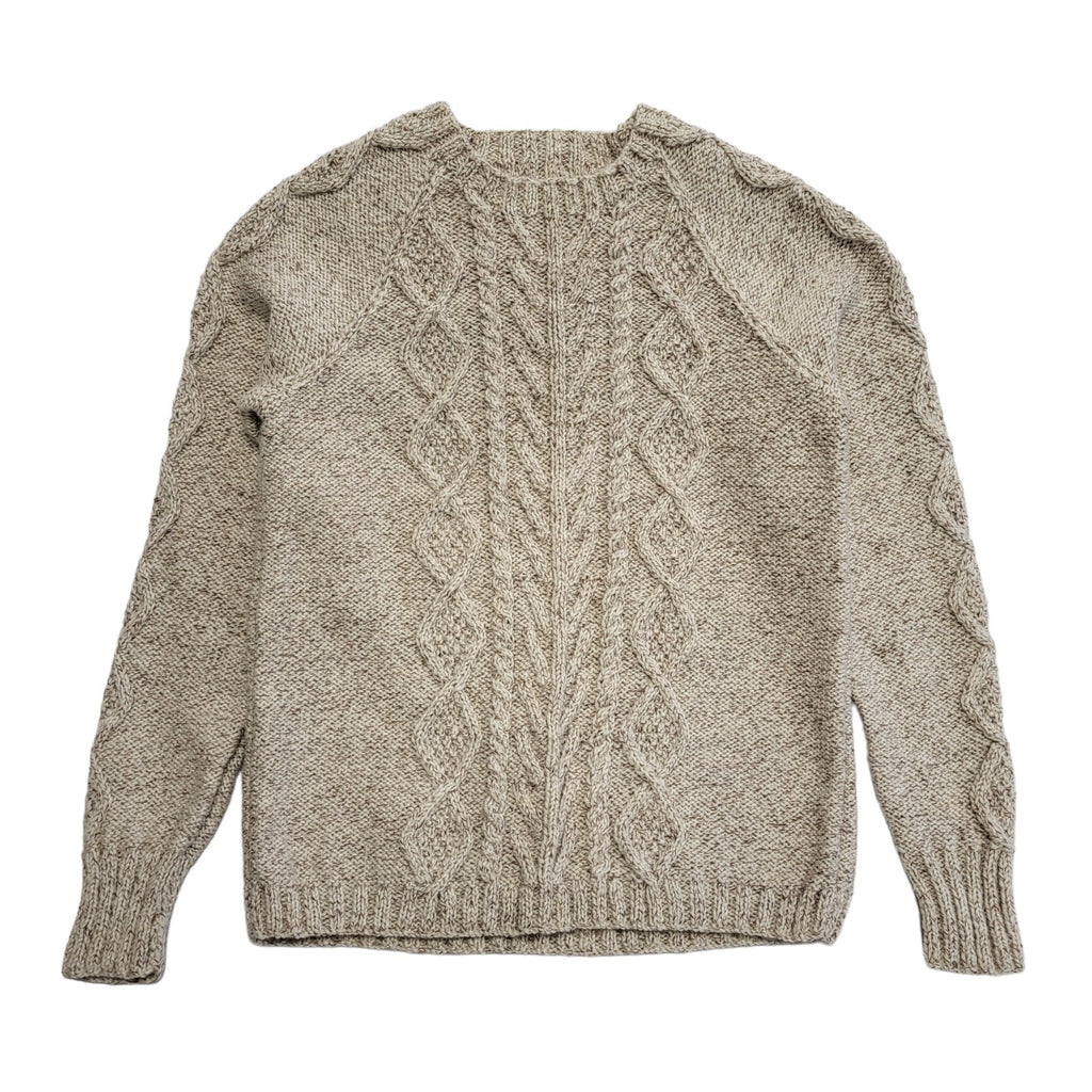 Vintage 90's Beige Knitted Round Neck Jumper Womens UK Size xl