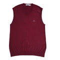 Playboy Burgundy V-Neck Sleeveless Jumper Vest Men's UK Size M