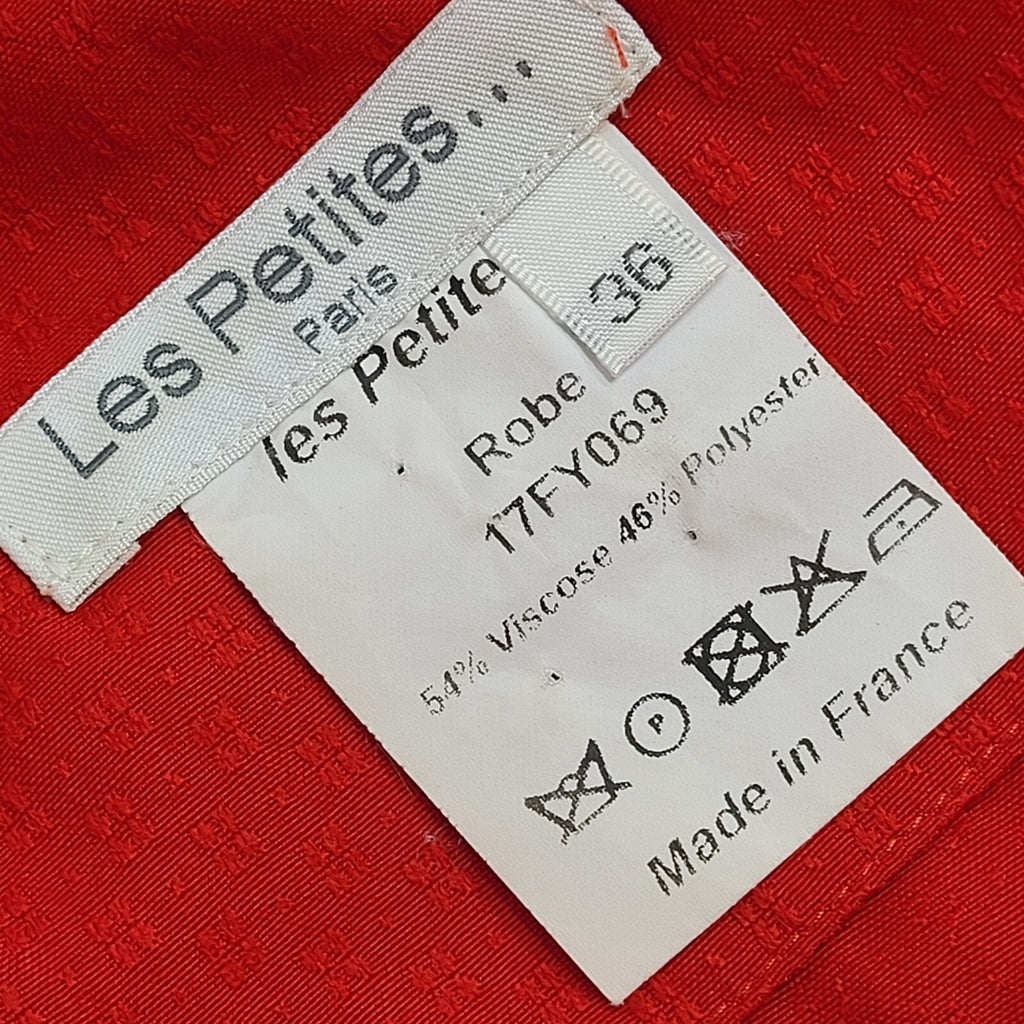 Les Petites 90's Red One Shoulder Ruffle Midi Length Dress UK Women's Size S
