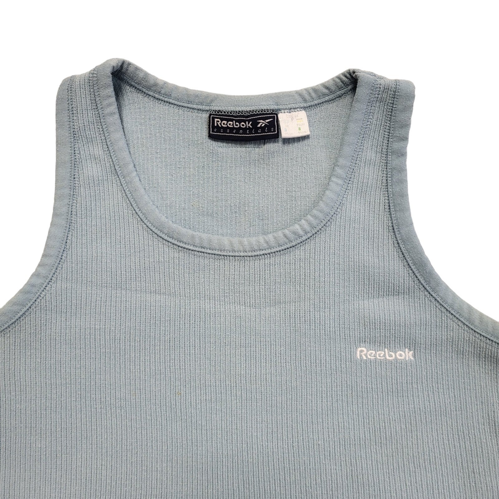Reebok Vintage 90's Blue Sleeveless Tank Top Womens UK Size 14