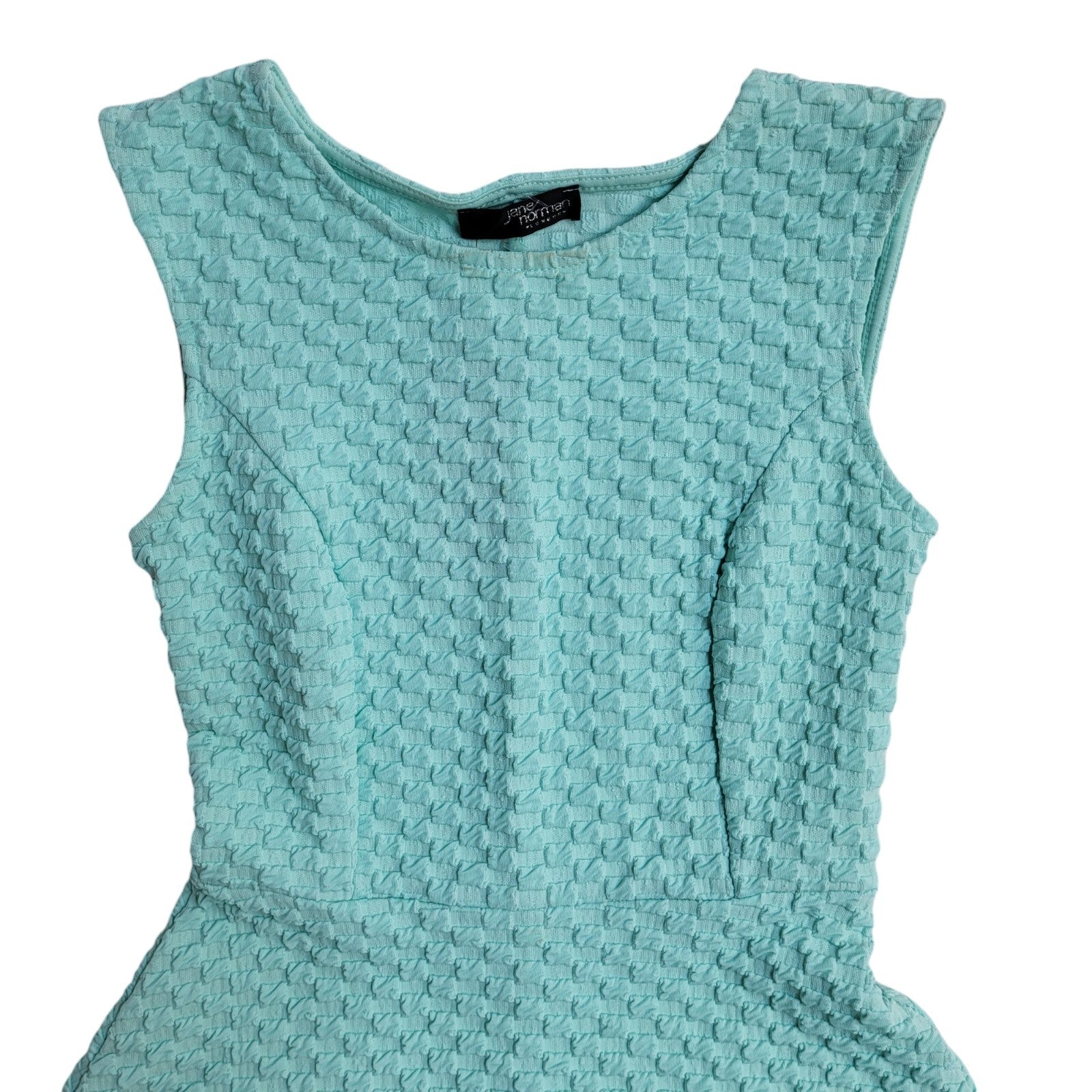 Jane Norman Vintage 90s Blue Sleeveless Dress Uk Women's Size 10 Bnwt