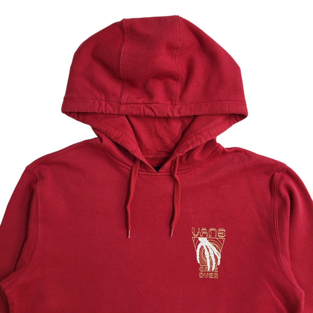 Vans Y2k Red Pullover Sweatshirt Hoodie Uk Men's Size Small