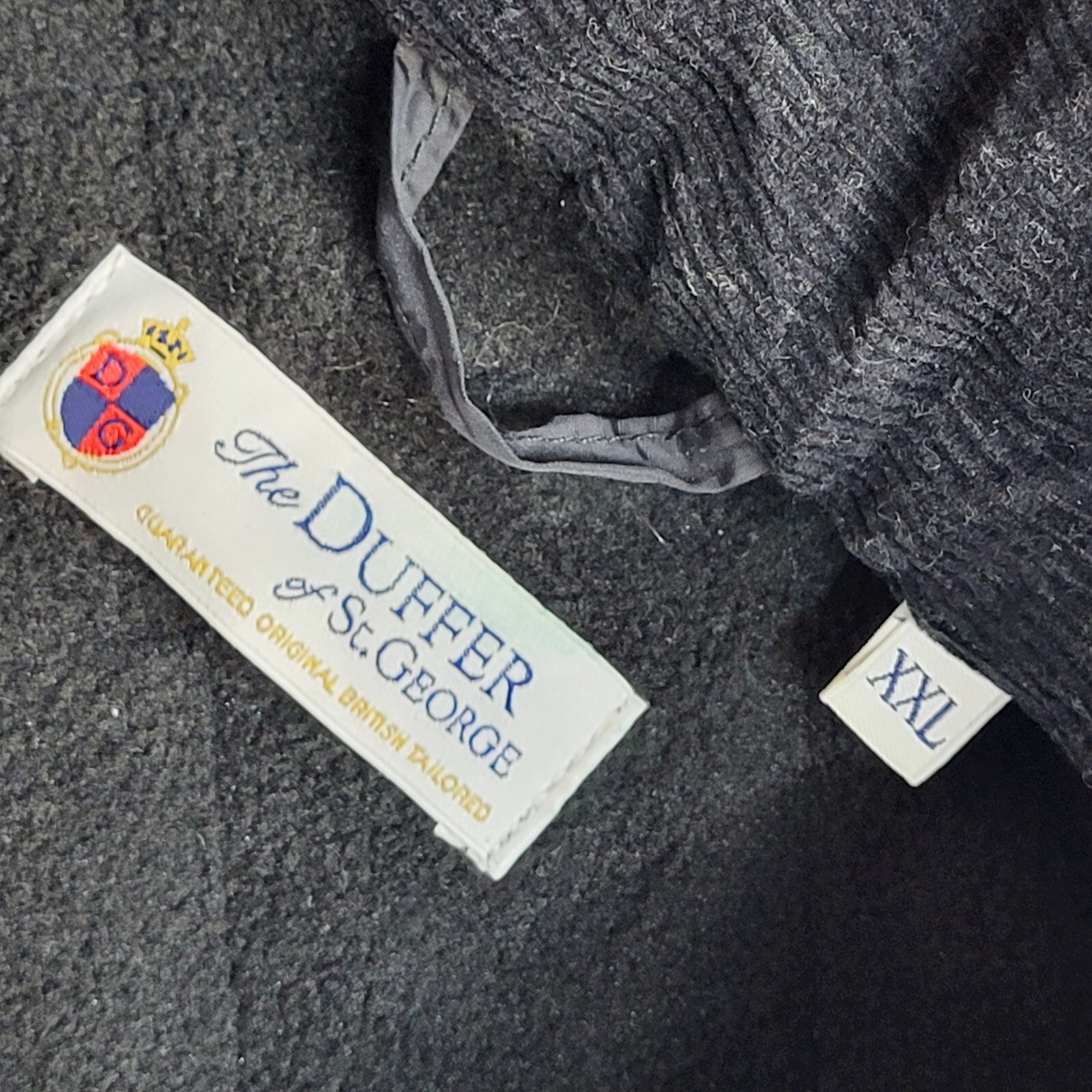 The Duffer Of George 90s Vintage Black Quilted Jacket Uk Men's Size XXL