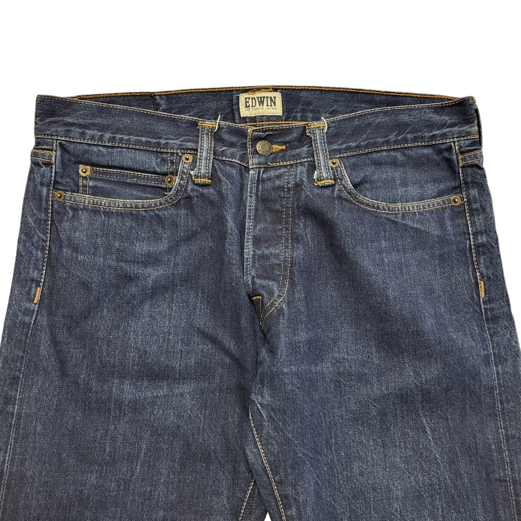 Edwin ED-75  Vintage 90's Blue Straight Denim Jeans Uk Men's Size M W32 L32