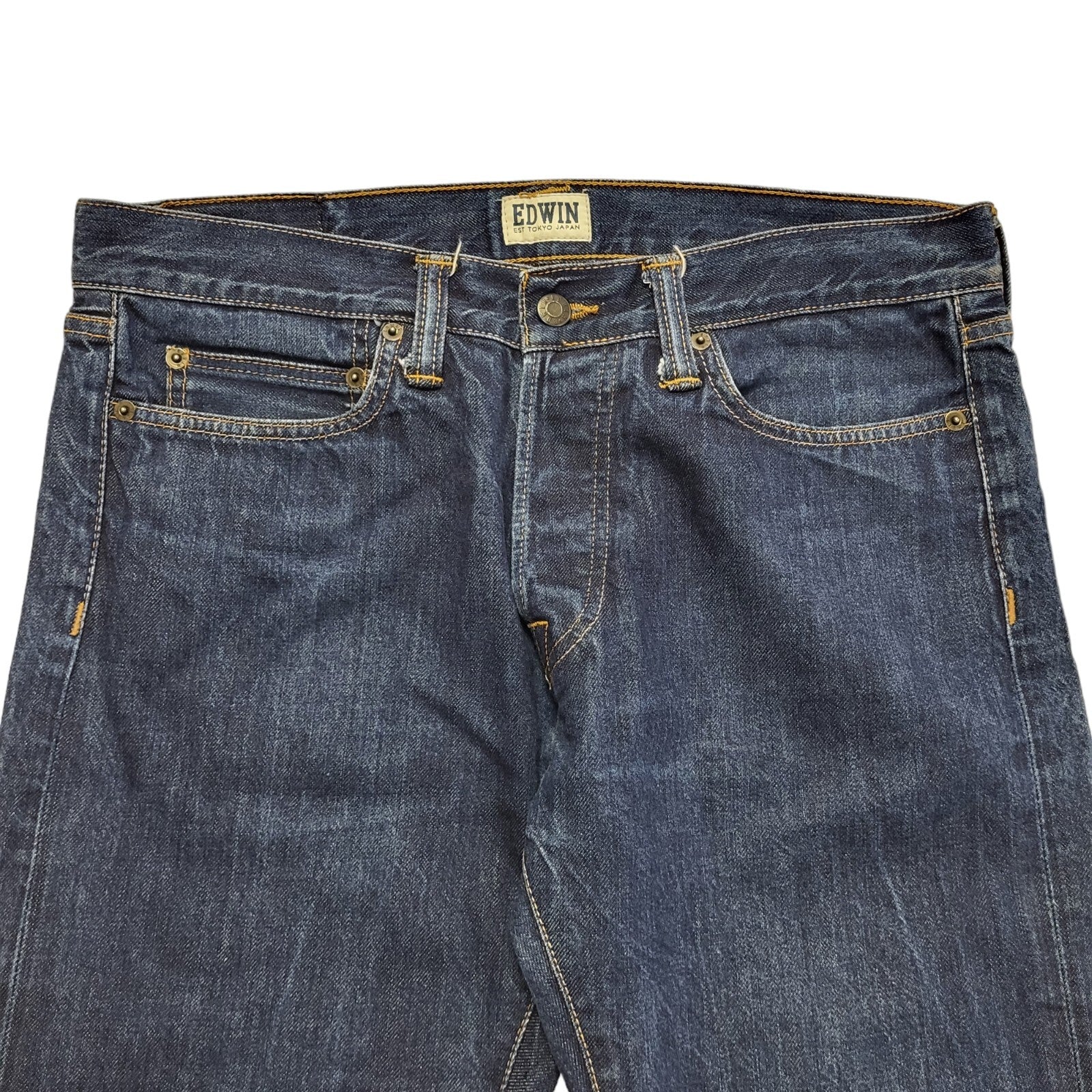 Edwin ED-75  Vintage 90's Blue Straight Denim Jeans Uk Men's Size M W32 L32