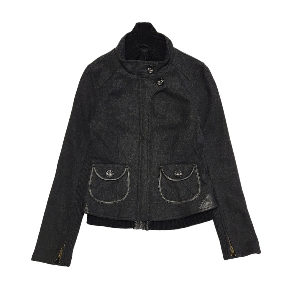 Nutshell Y2k Dark Grey Zipped Jacket Uk Women's Size Small