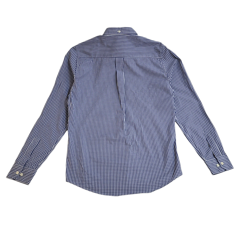 Barbour Beacon 90's Blue & White Check Long Sleeve Shirt Men's UK Size S