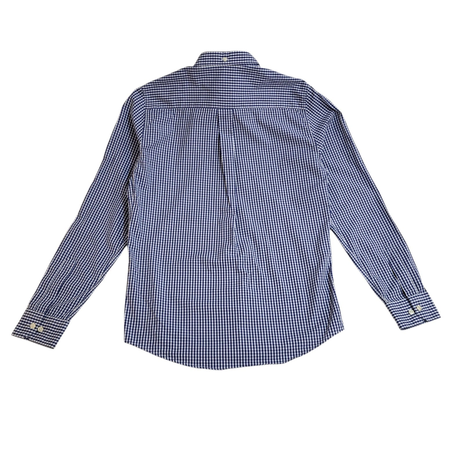 Barbour Beacon 90's Blue & White Check Long Sleeve Shirt Men's UK Size S