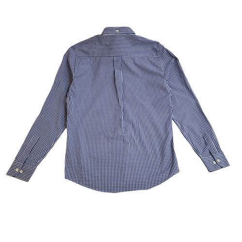 Barbour Beacon 90's Blue & White Check Long Sleeve Shirt Men's UK Size S