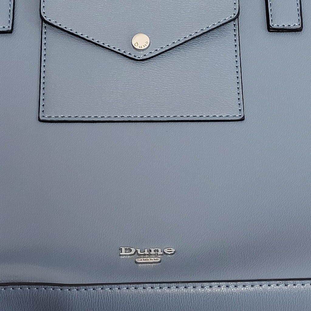 Dune Blue Zip Leather Medium Hand Bag Uk Women's Size 9" x 12.5"