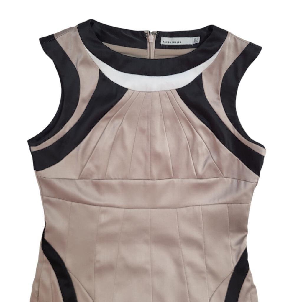 Karen Millen Purple & Black Sleeveless Dress UK Women's Size 12