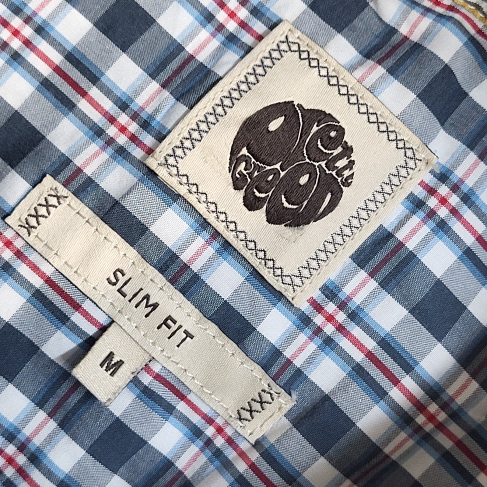 Pretty Green Y2K Green & Yellow Checked Short Sleeve Shirt Men's UK Size M
