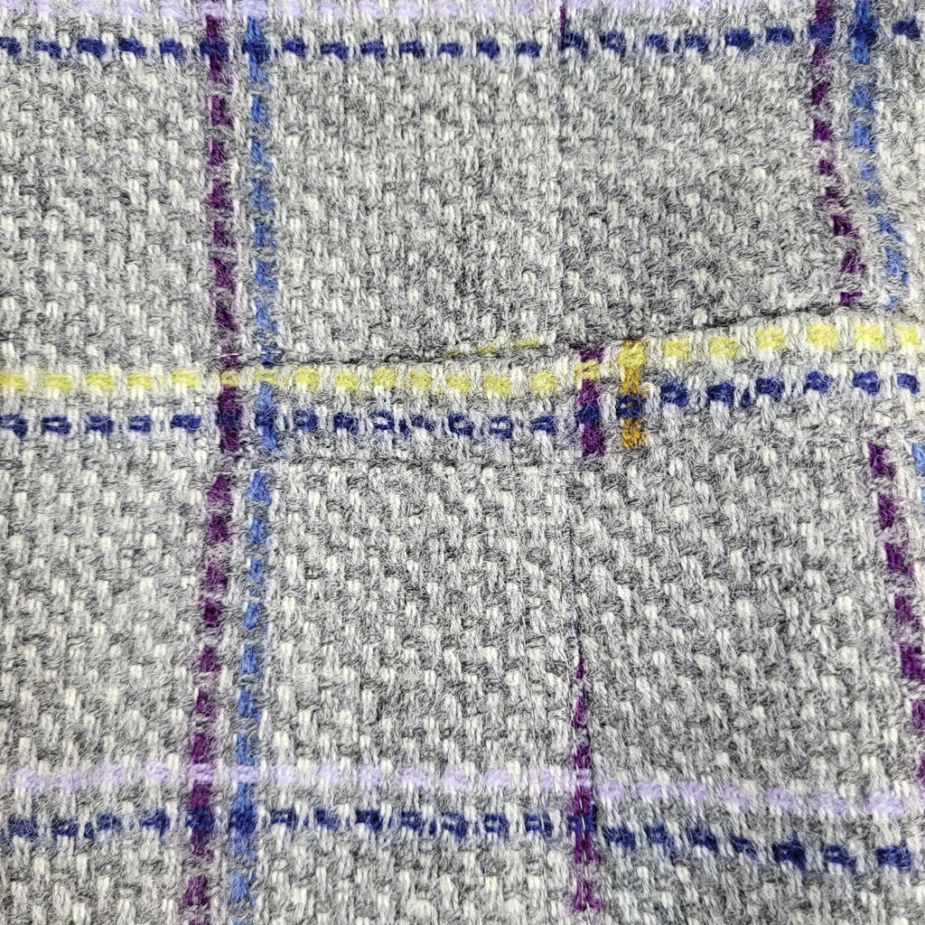 I. 1981 Grey Purple Jacket  Check Cropped Vintage UK Women's Size L